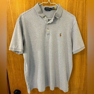 Ralph Lauren Men's Light Heather Blue Polo Shirt